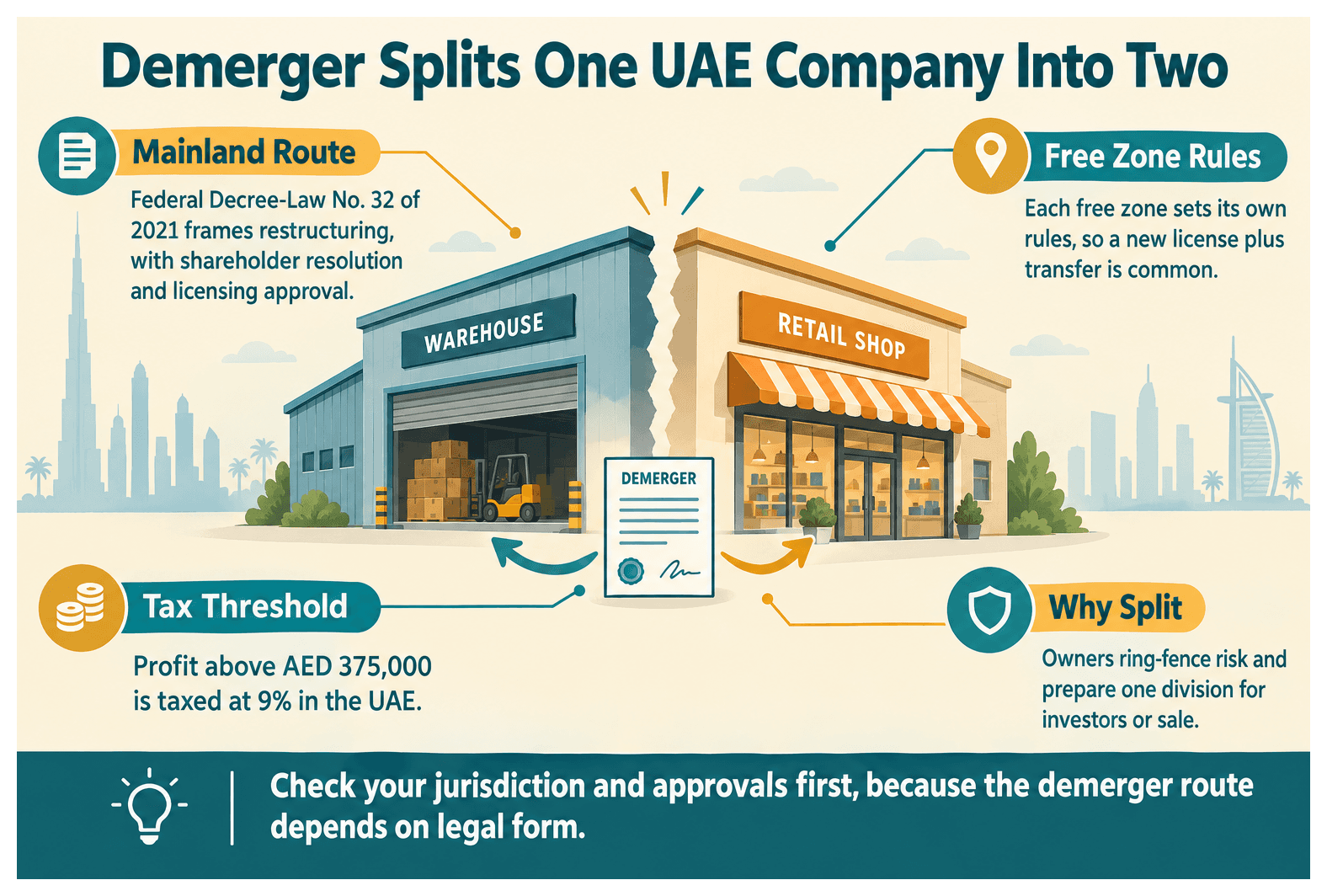 Infographic: What Is a Demerger and Can a UAE Company Do One