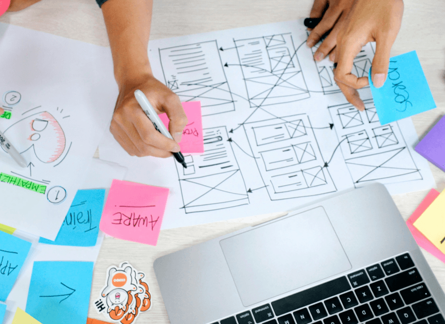 Logo design laptop mockup