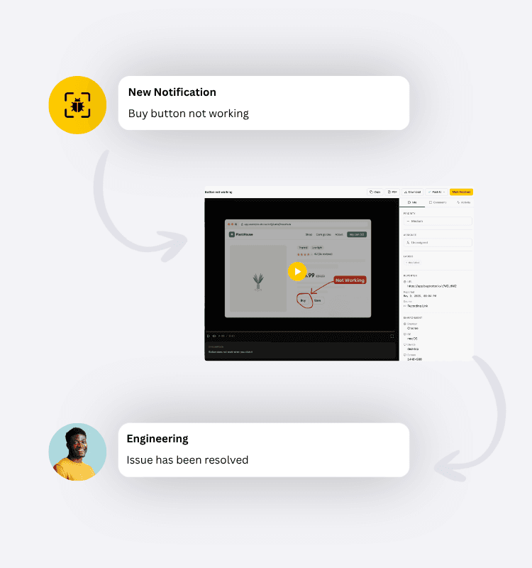 Three ways to capture a bug using the Bugtrotter widget and links.