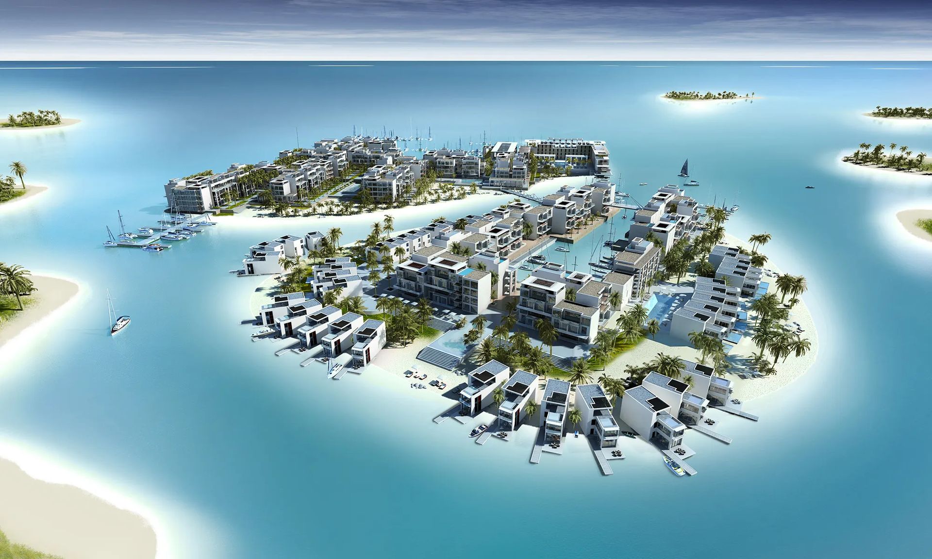 Project detail of The World Islands a mega project in United Arab Emirates, supported by financial modelling