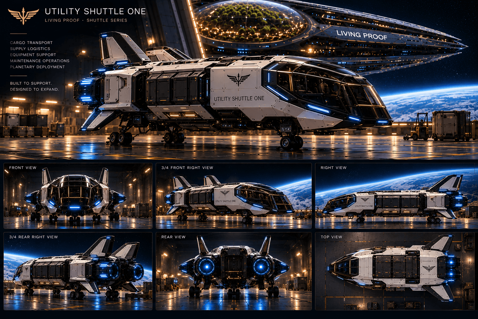 Utility Shuttle One approved concept sheet