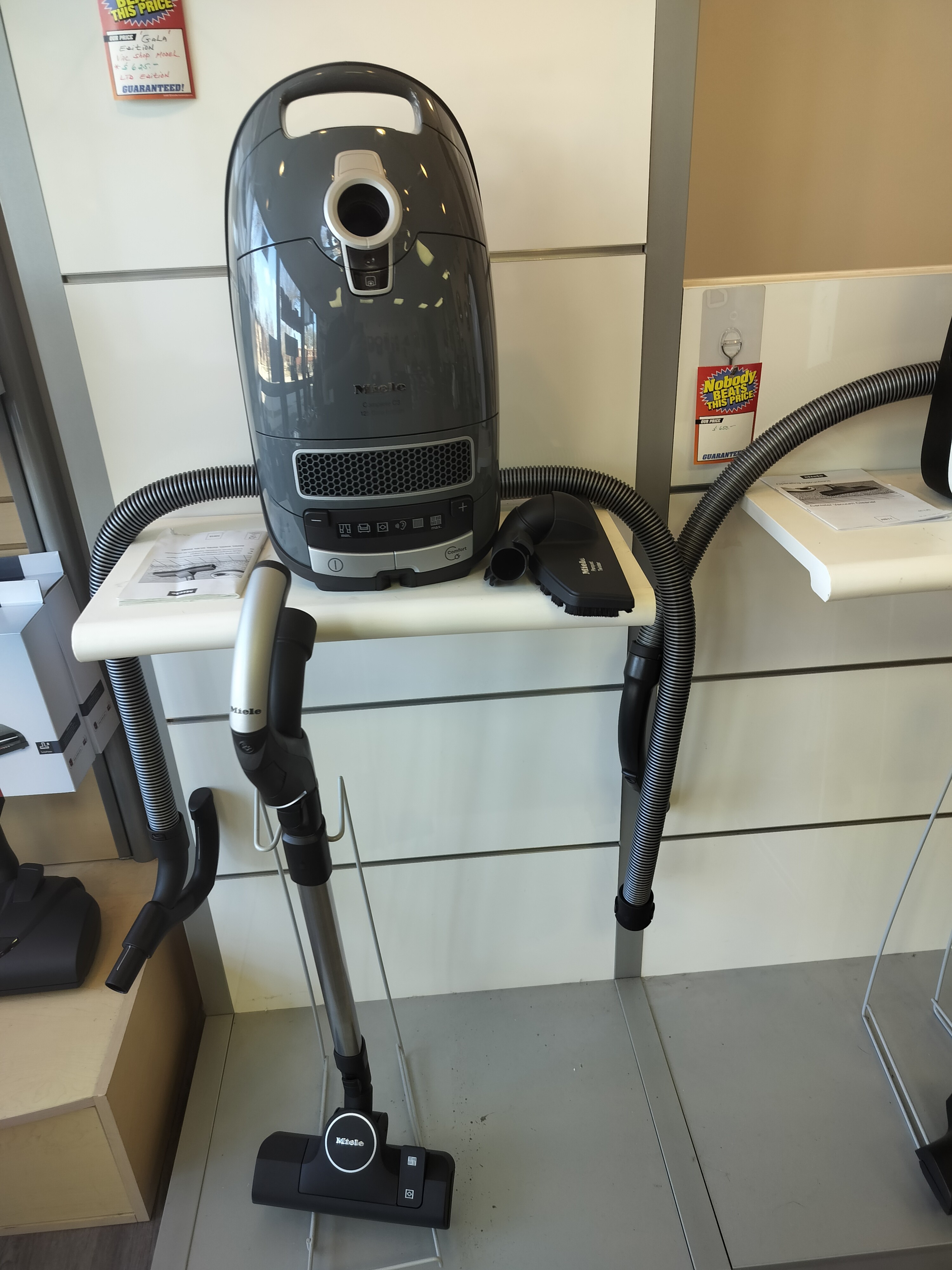 vacuum displayed in showroom