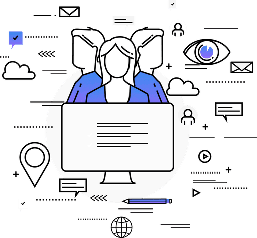 A graphical illustration of modern IT technologies