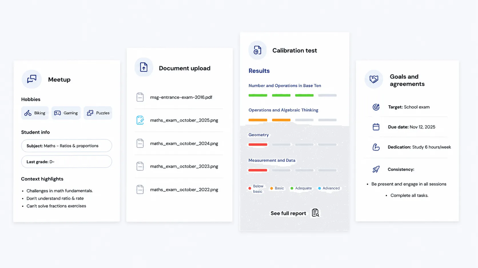 Personalized AI math learning plan tailored to each student's goals, progress, and learning needs.