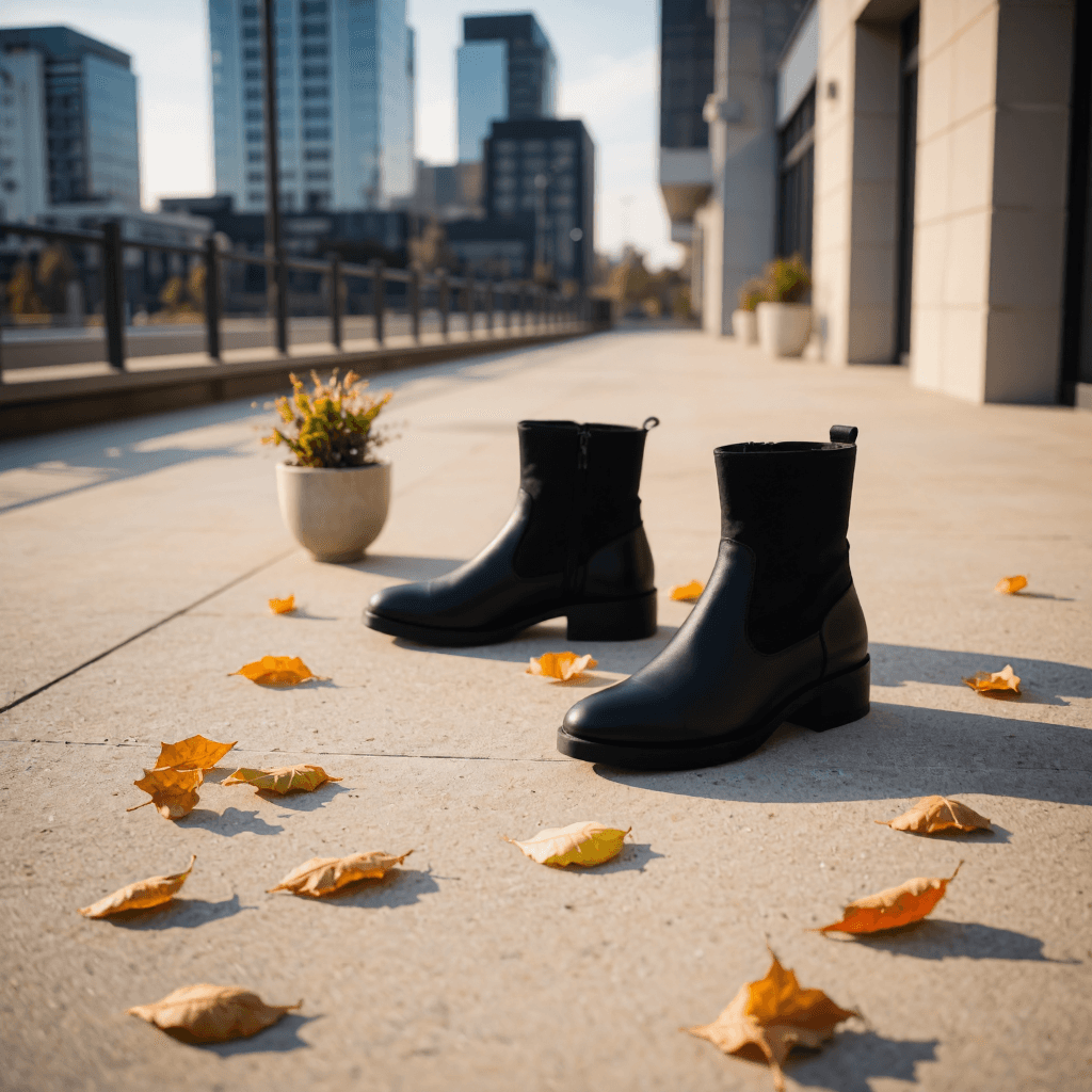 product photography of boots