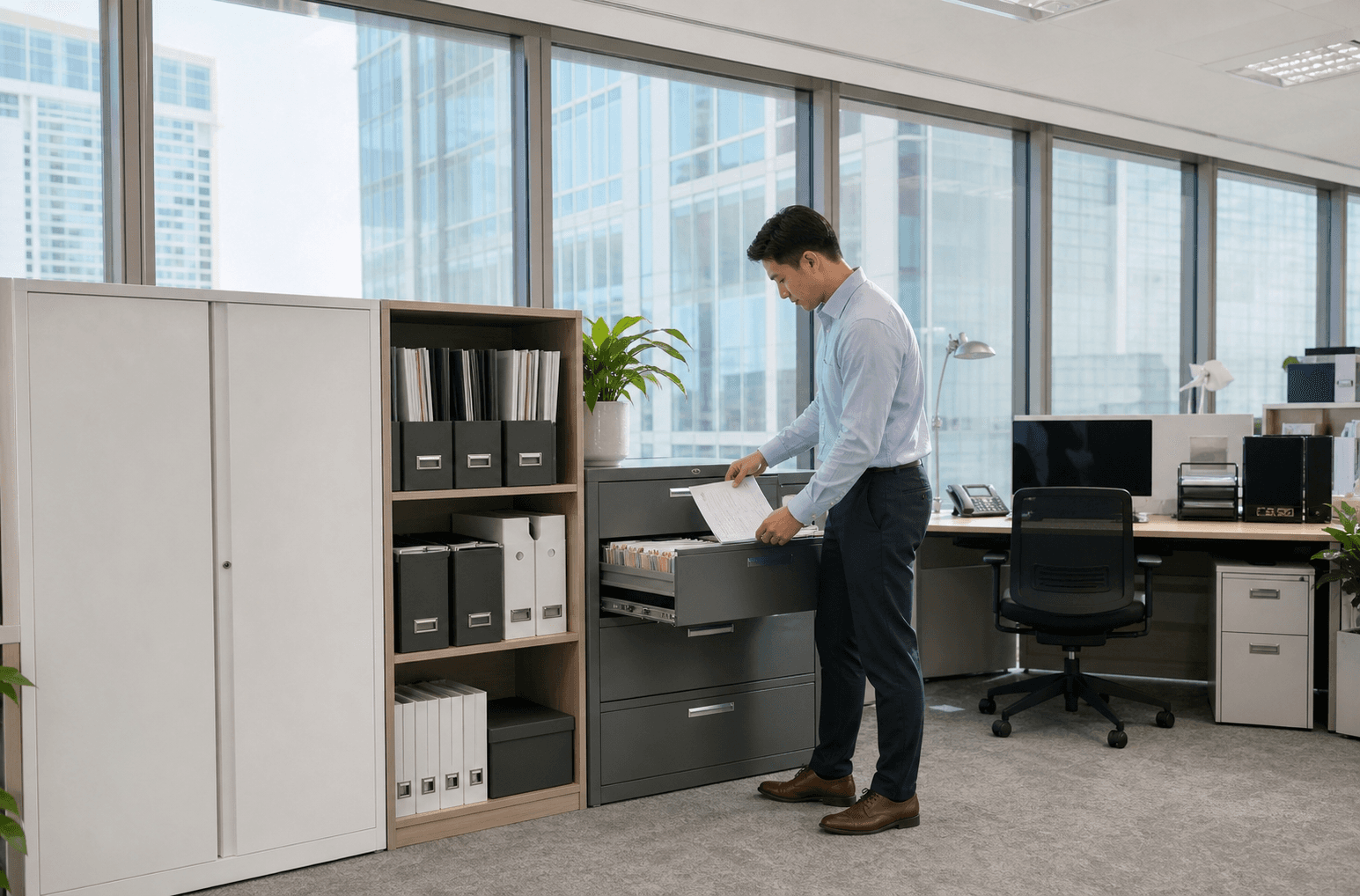 儲物櫃 / 文件系統現貨辦公室傢俬設計重點｜storage furniture design focus for Hong Kong office furniture planning