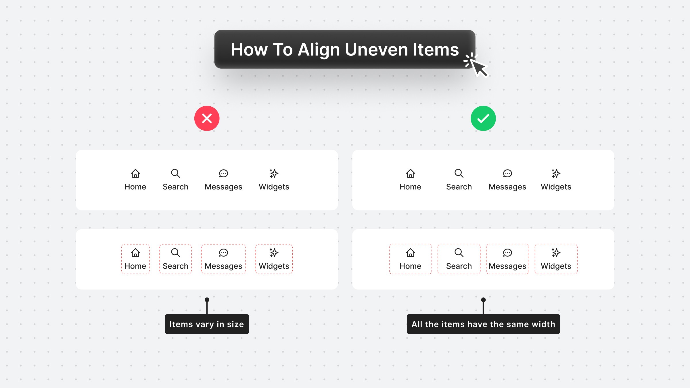 Align Uneven Elements