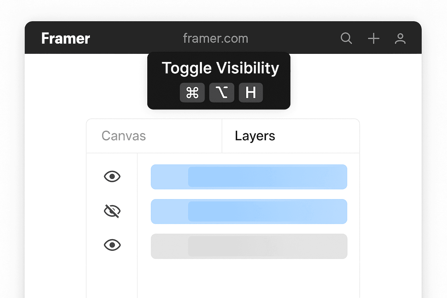 toggle visibility