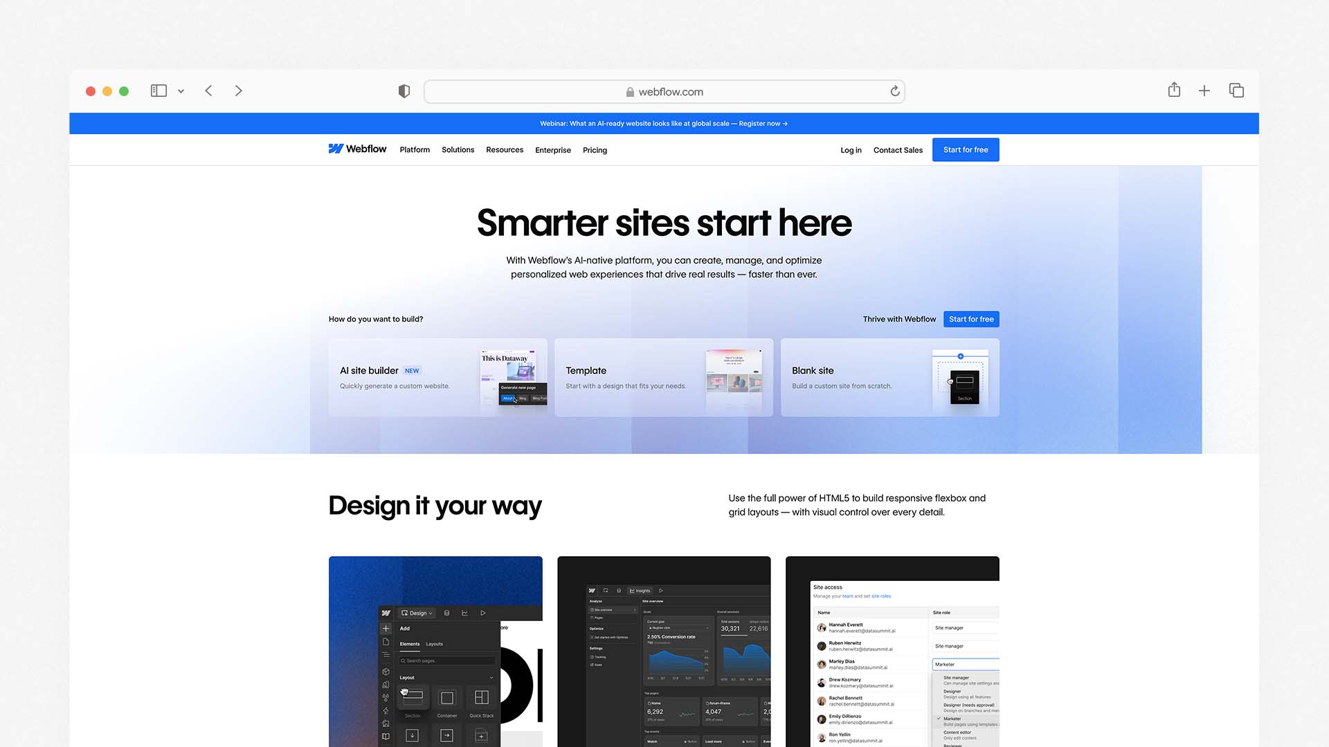 Webflow — Best for Design Agencies Managing Construction Clients