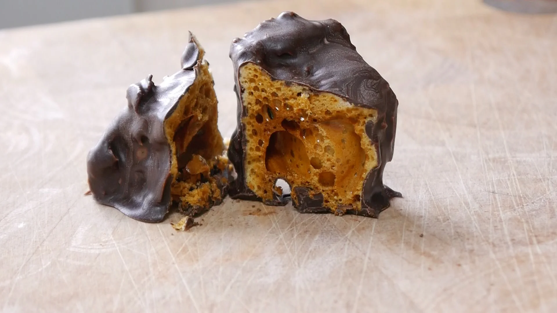 Chocolate covered honeycomb
