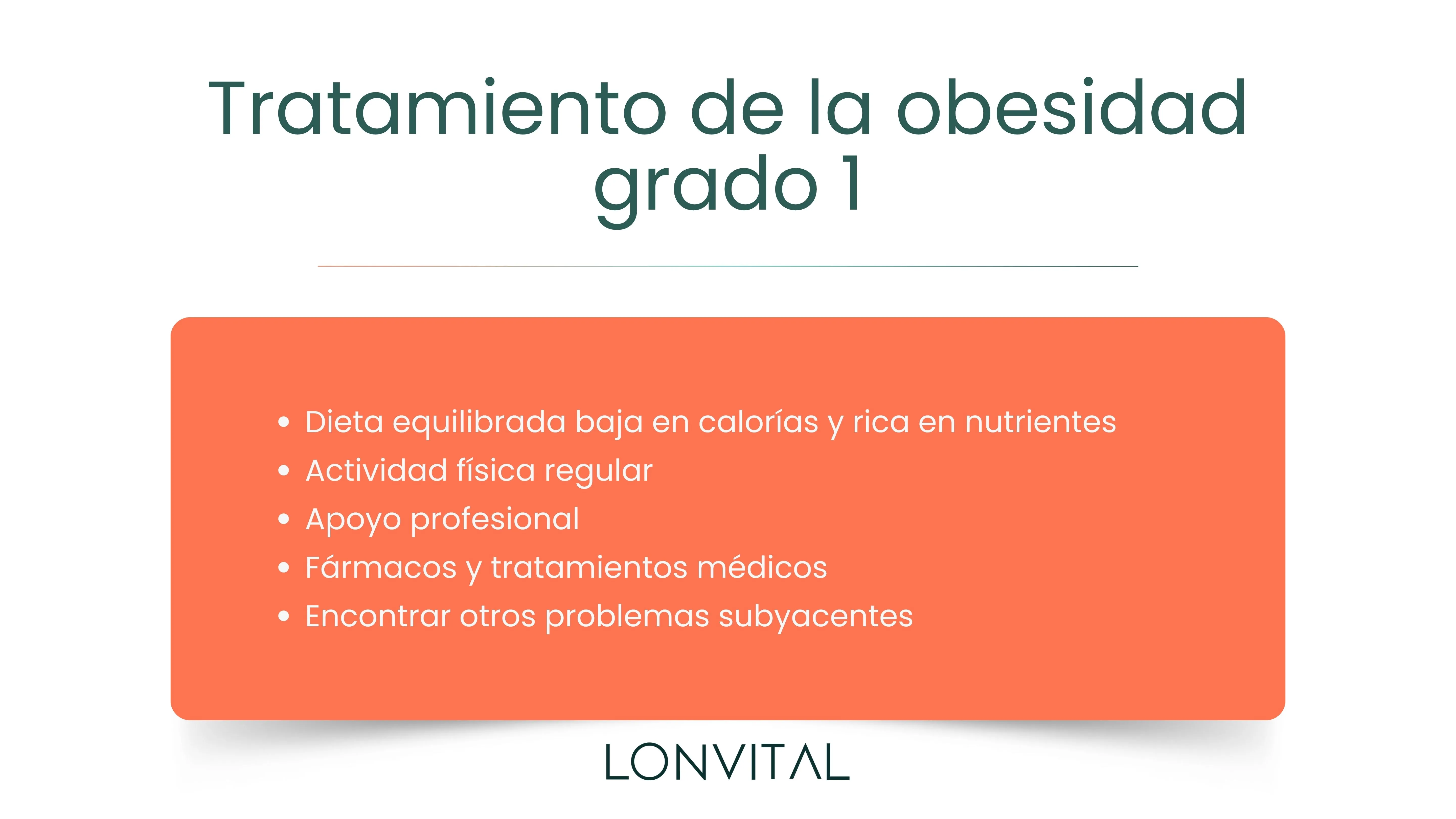 Tratamiento de la obesidad grado 1