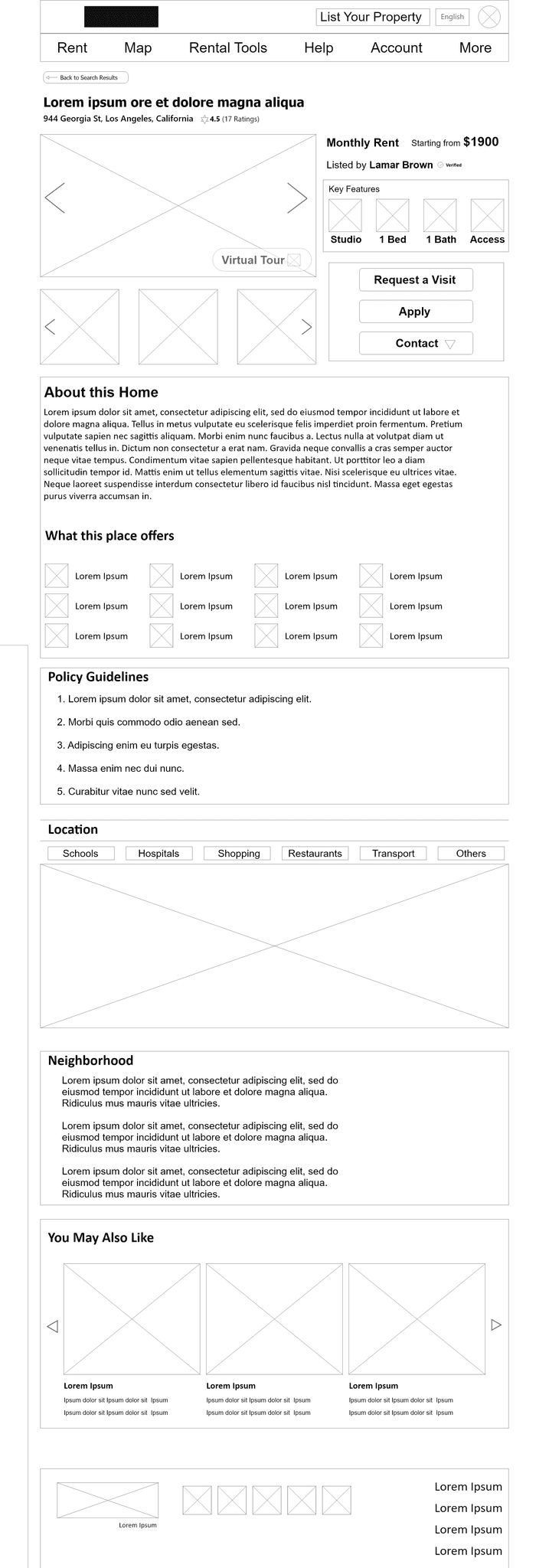 Lo-Fi Wireframes