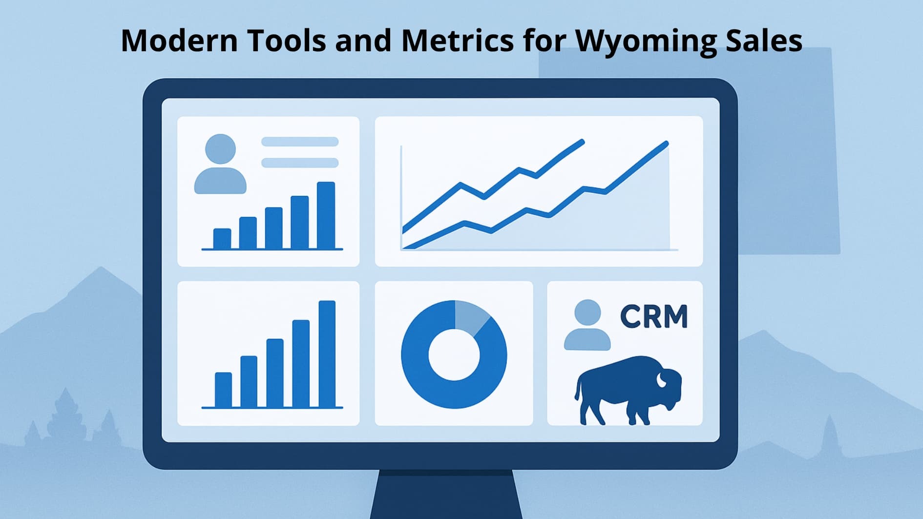 Dashboard showing modern tools and metrics for Wyoming sales pipeline development.