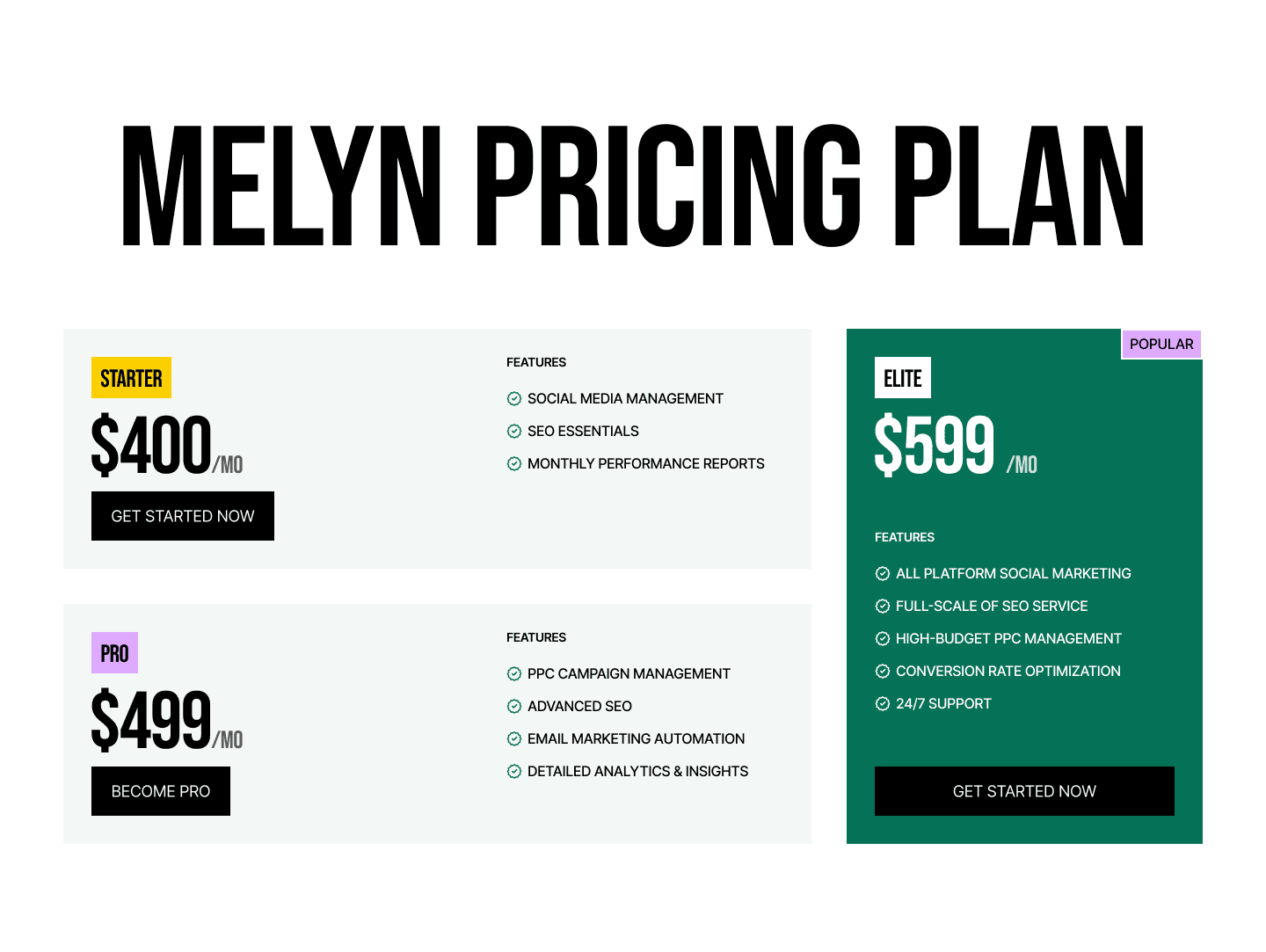 Pricing 160