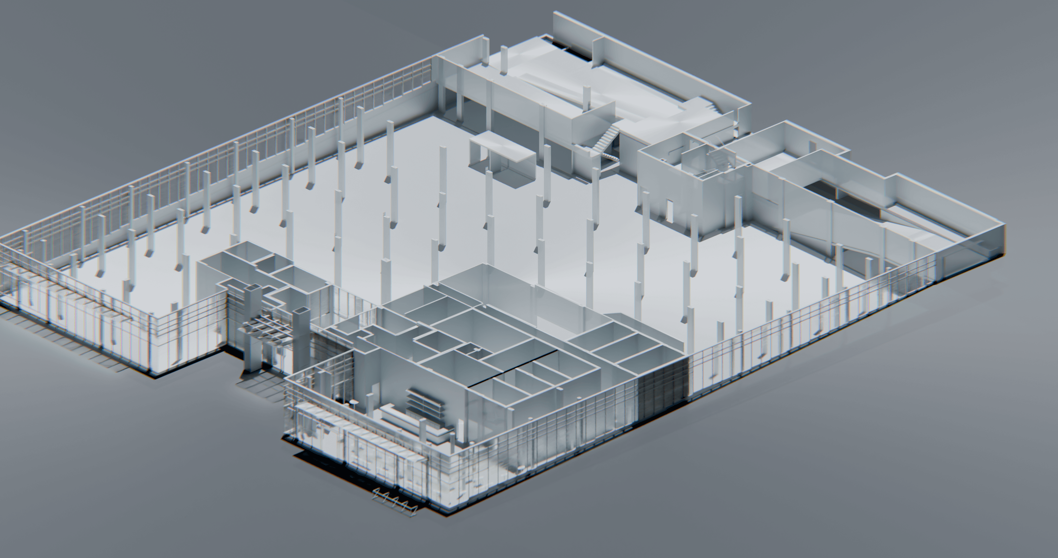 3D Illustraton of renewable microgrid center