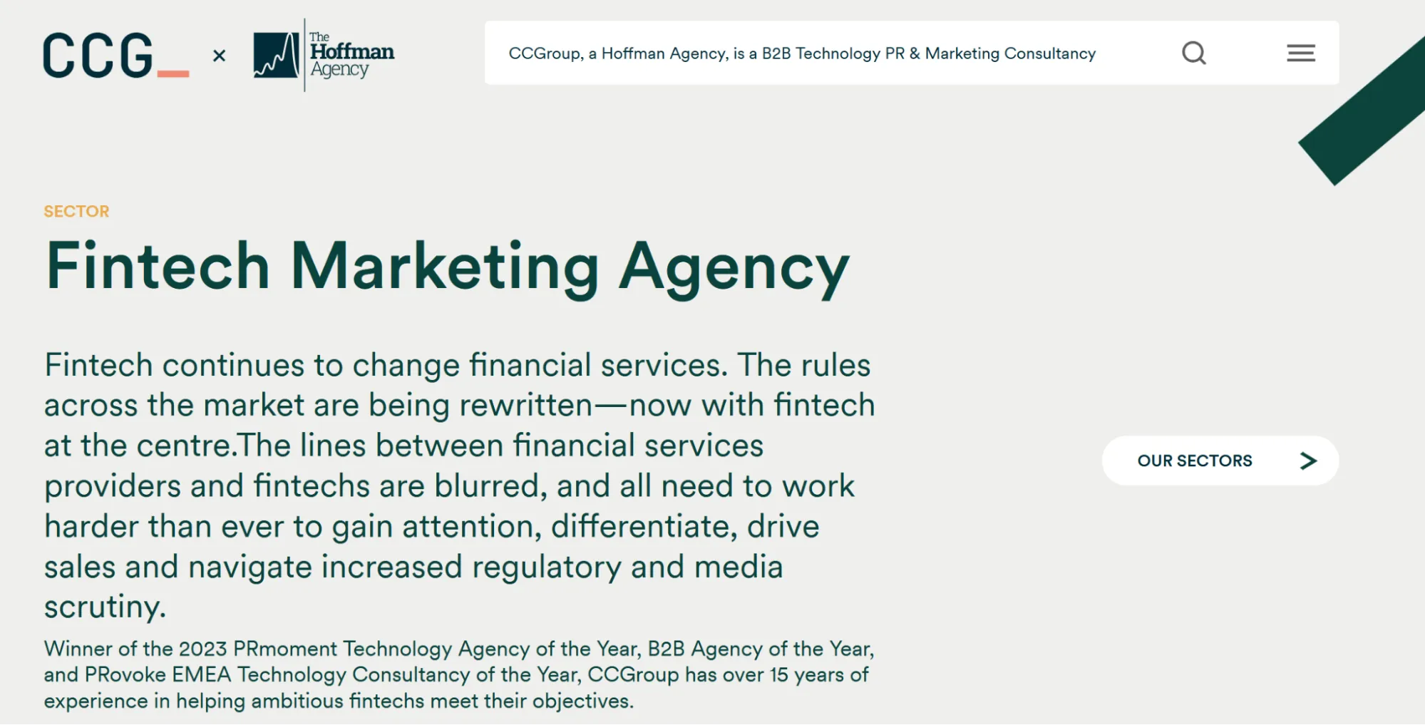 CCGroup - Best for fintech PR driving media and investor attention.