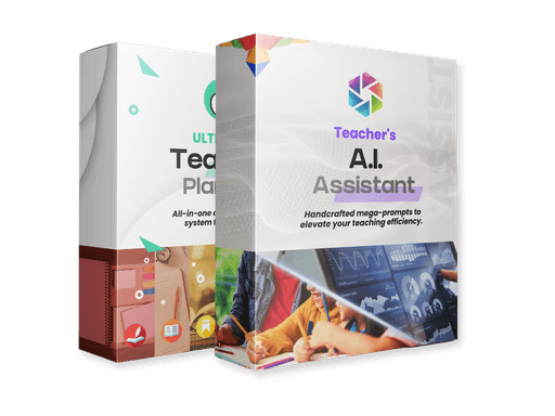 Visual of the Complete Teacher Bundle that packages the Professional Development Pack with additional resources like a Teacher’s AI Assistant and Ultimate Teacher Planner, presented with a significant limited-time offer.