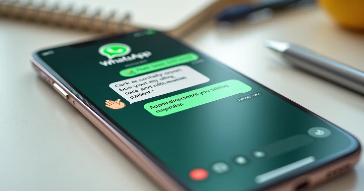 Conversa de WhatsApp entre nutricionista e paciente