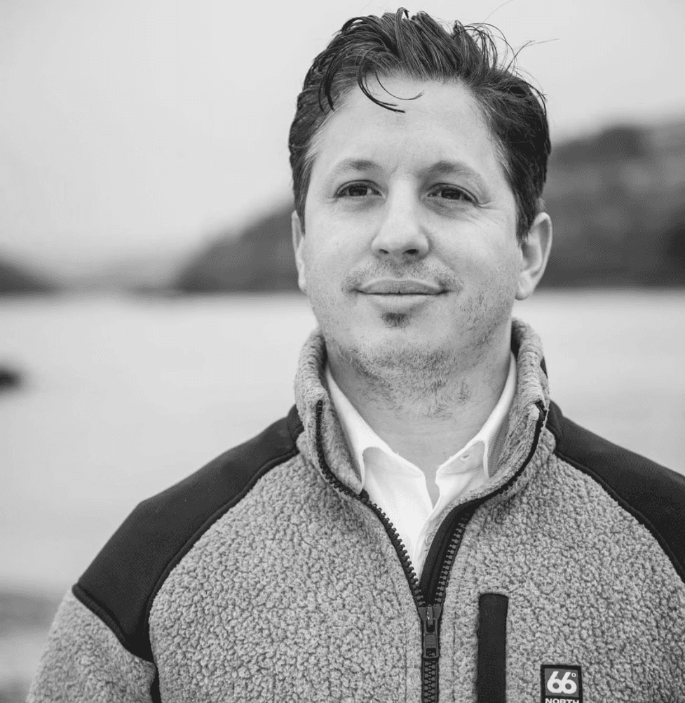 Owner of Glenmar Shellfish laughing while supplying his goods to As One Restaurant Dubliln