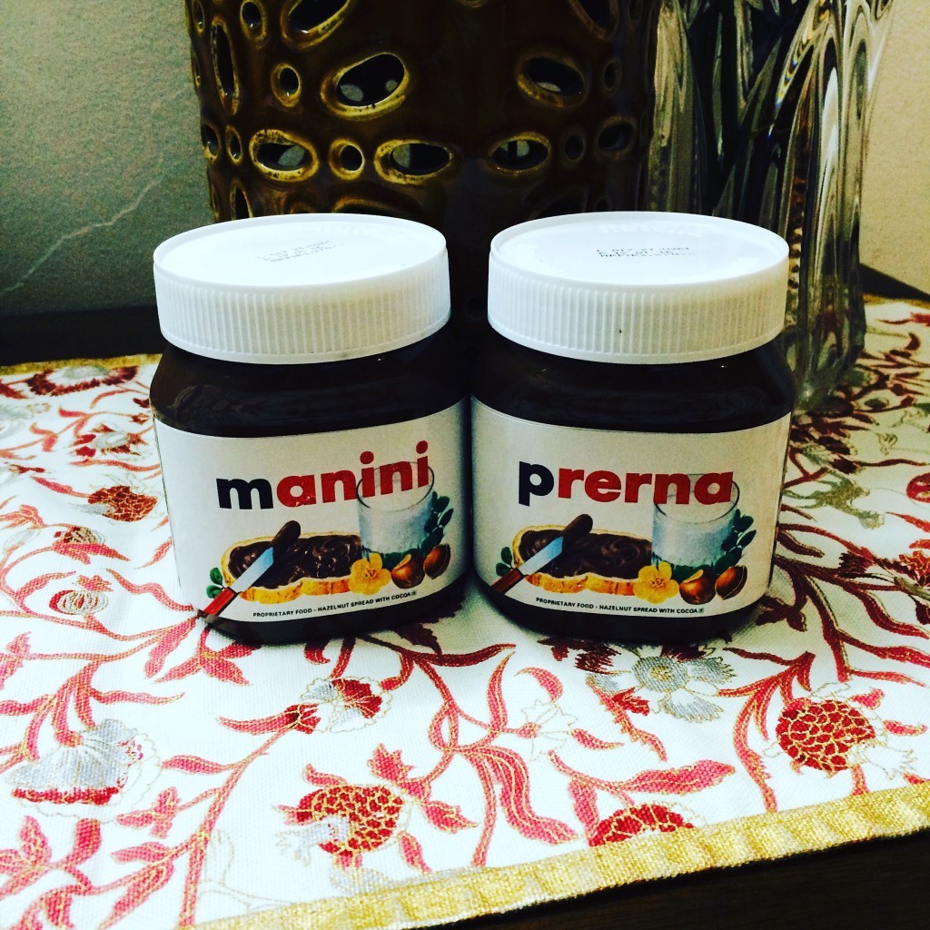 personalised Nutella jars