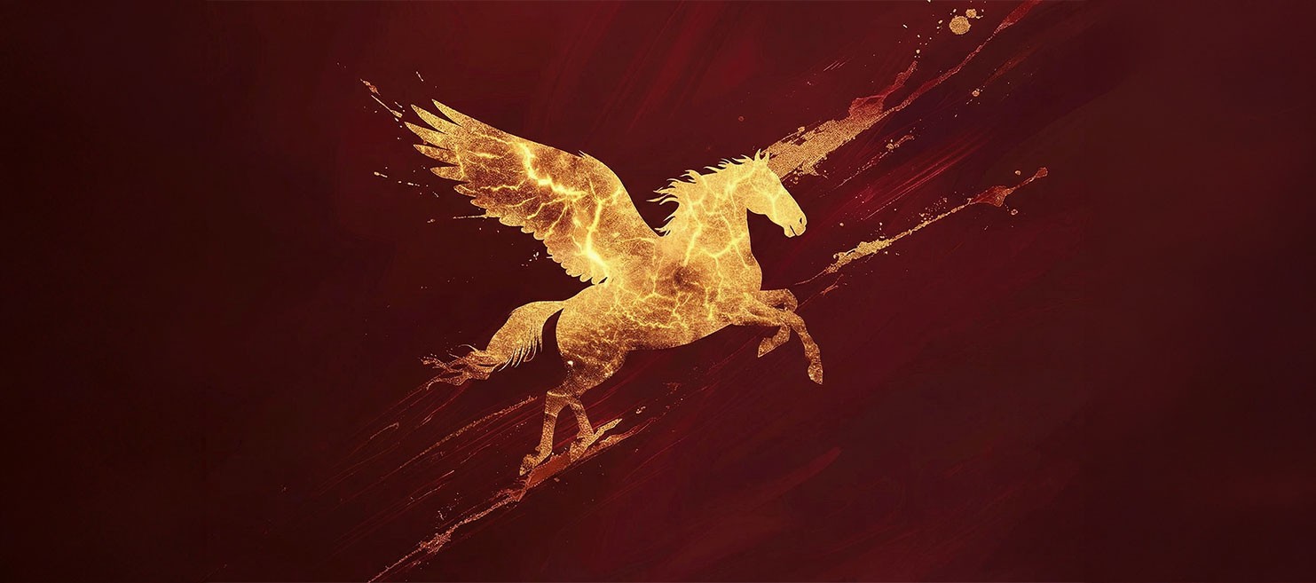 Dynamic picture of a cyclist riding downhill