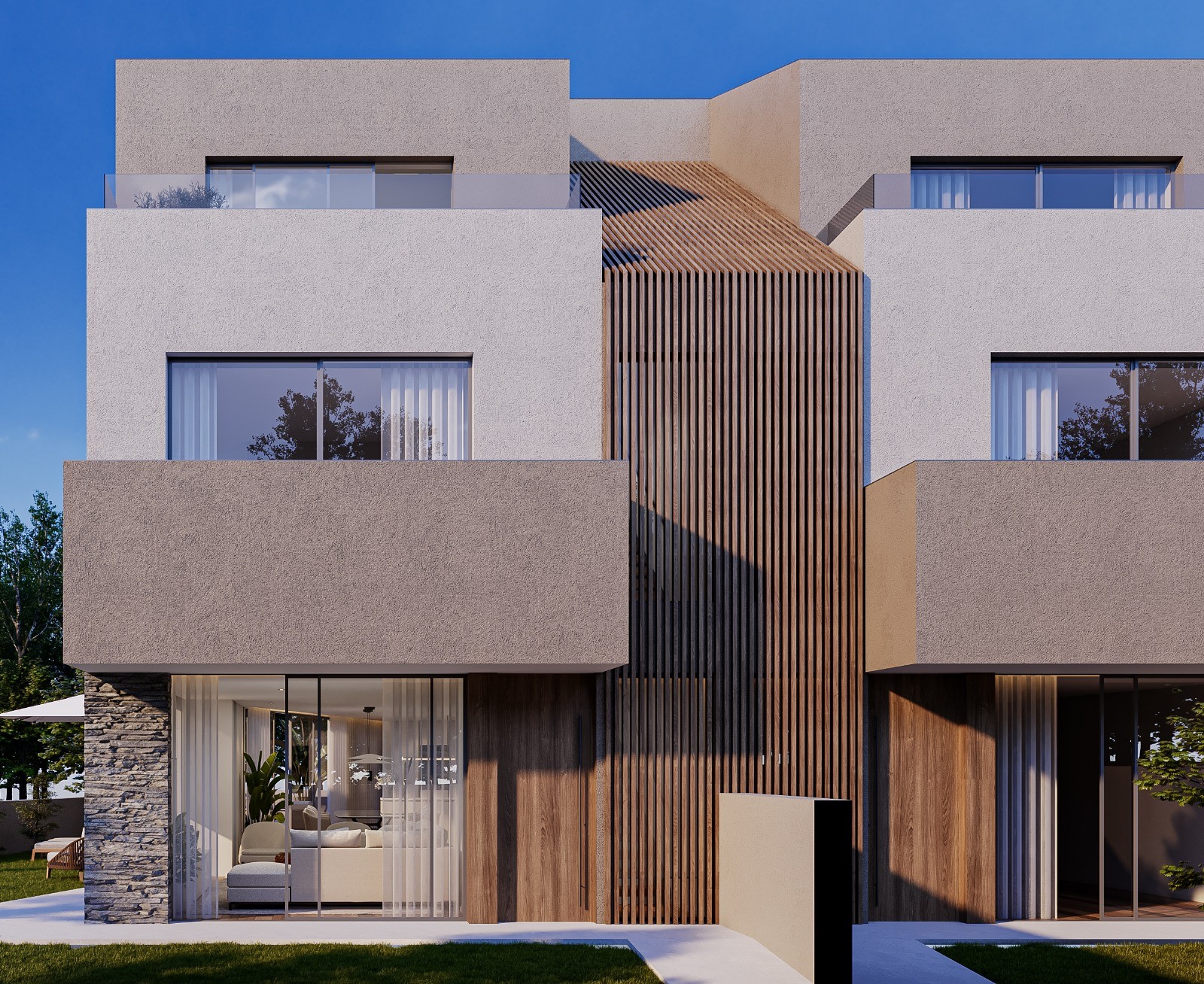 Exterior das moradias Villas da Marinha