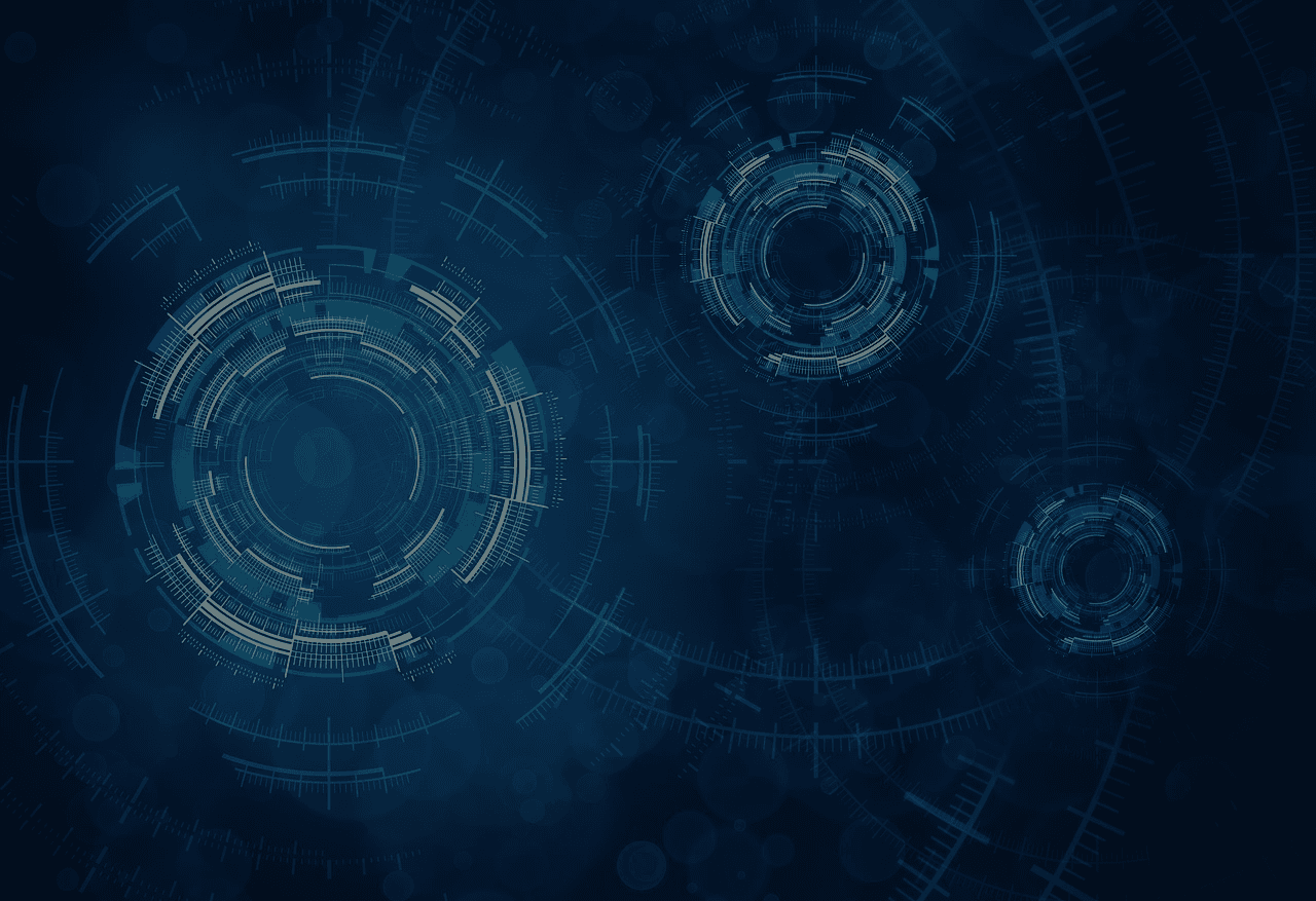 an abstract blue background with wavy lines