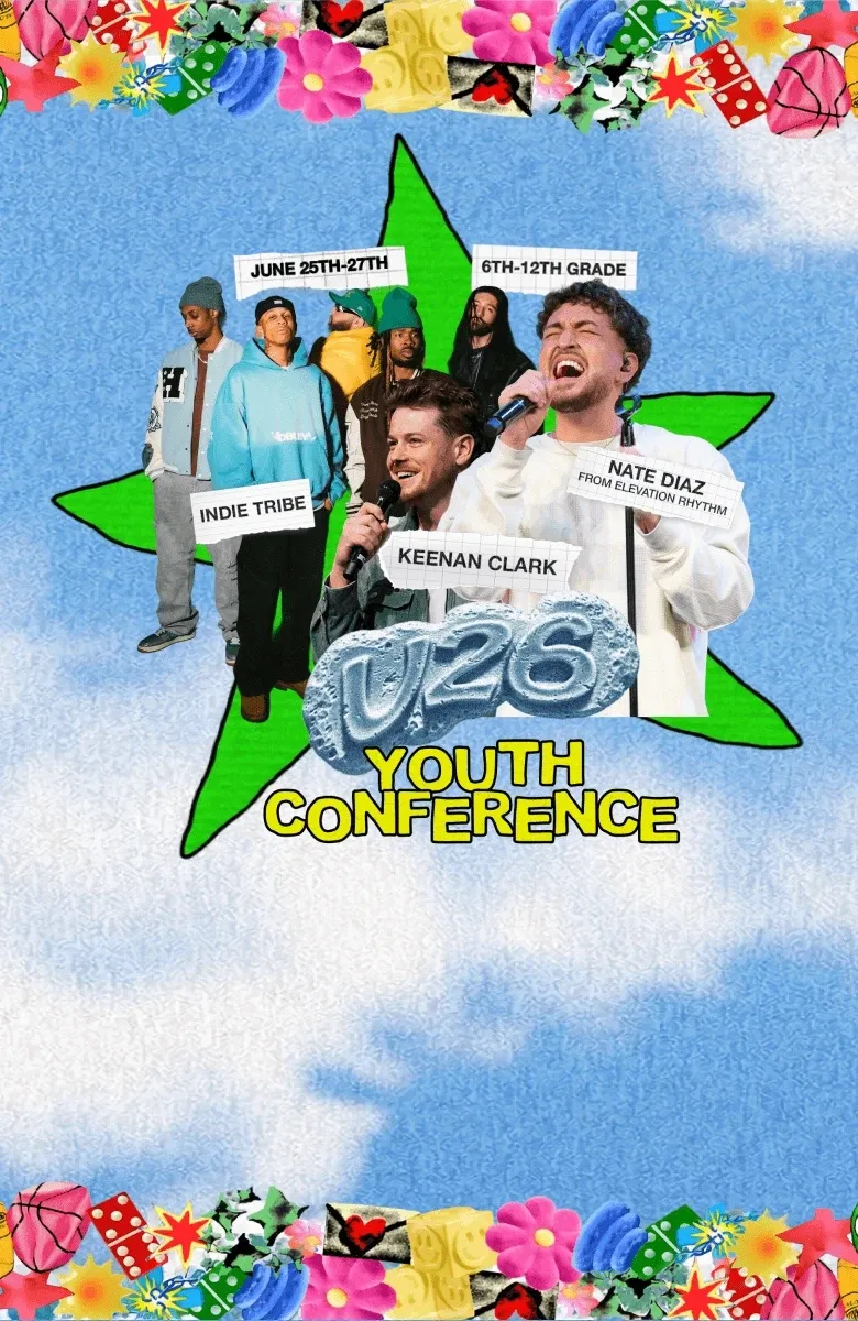 Youth Conference Flyer with Stars and Flowers