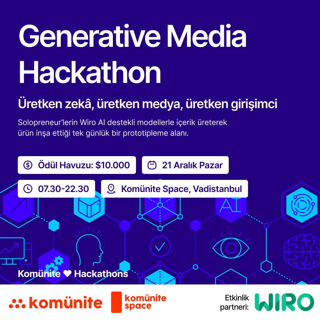 Generative Media Hackathon — Görsel ve video modelleriyle “tek seferlik içerik”ten “tekrar eden üretim hattı”na geçin.