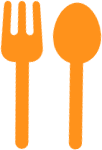 フォークとスプーンのアイコン