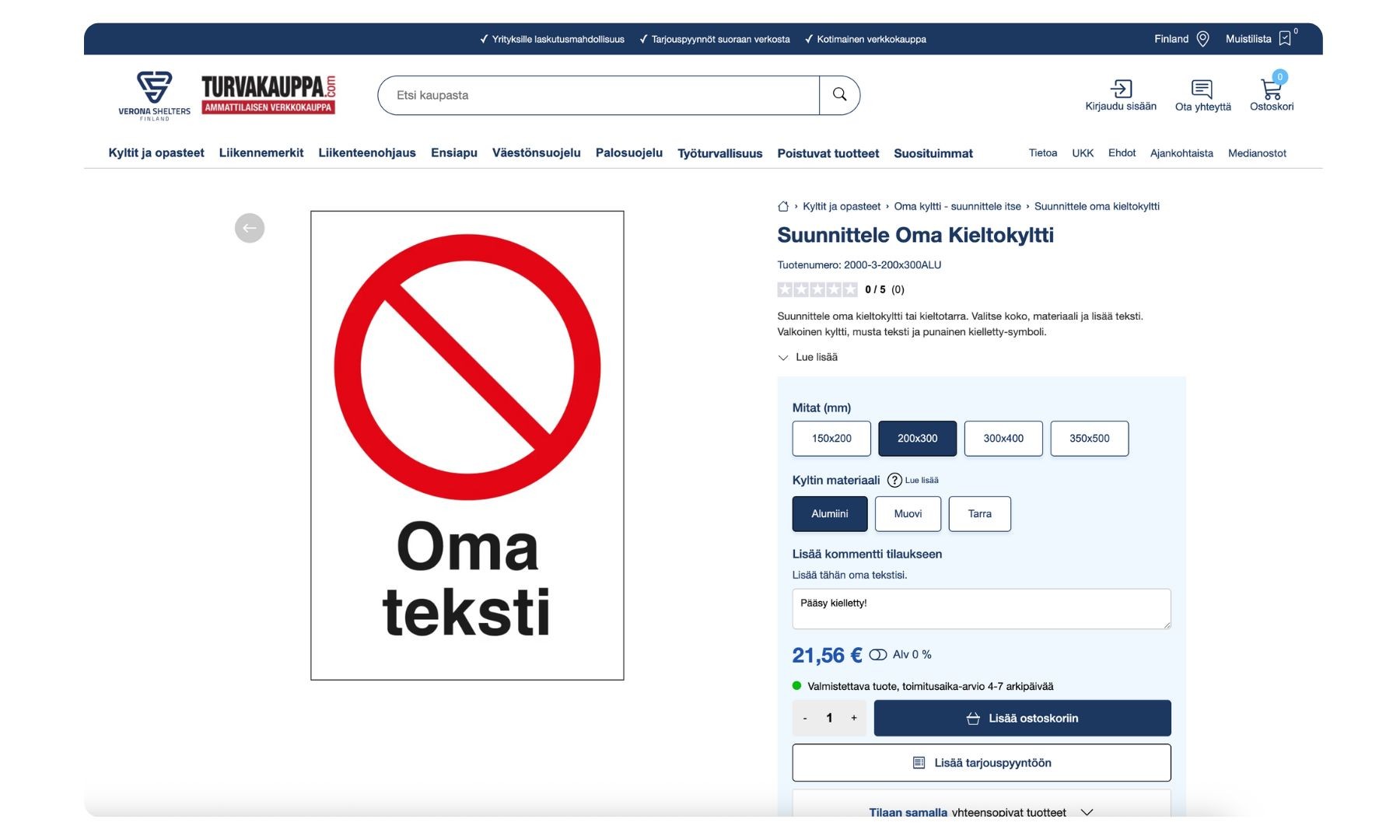 Ecommerce availibility & delivery times