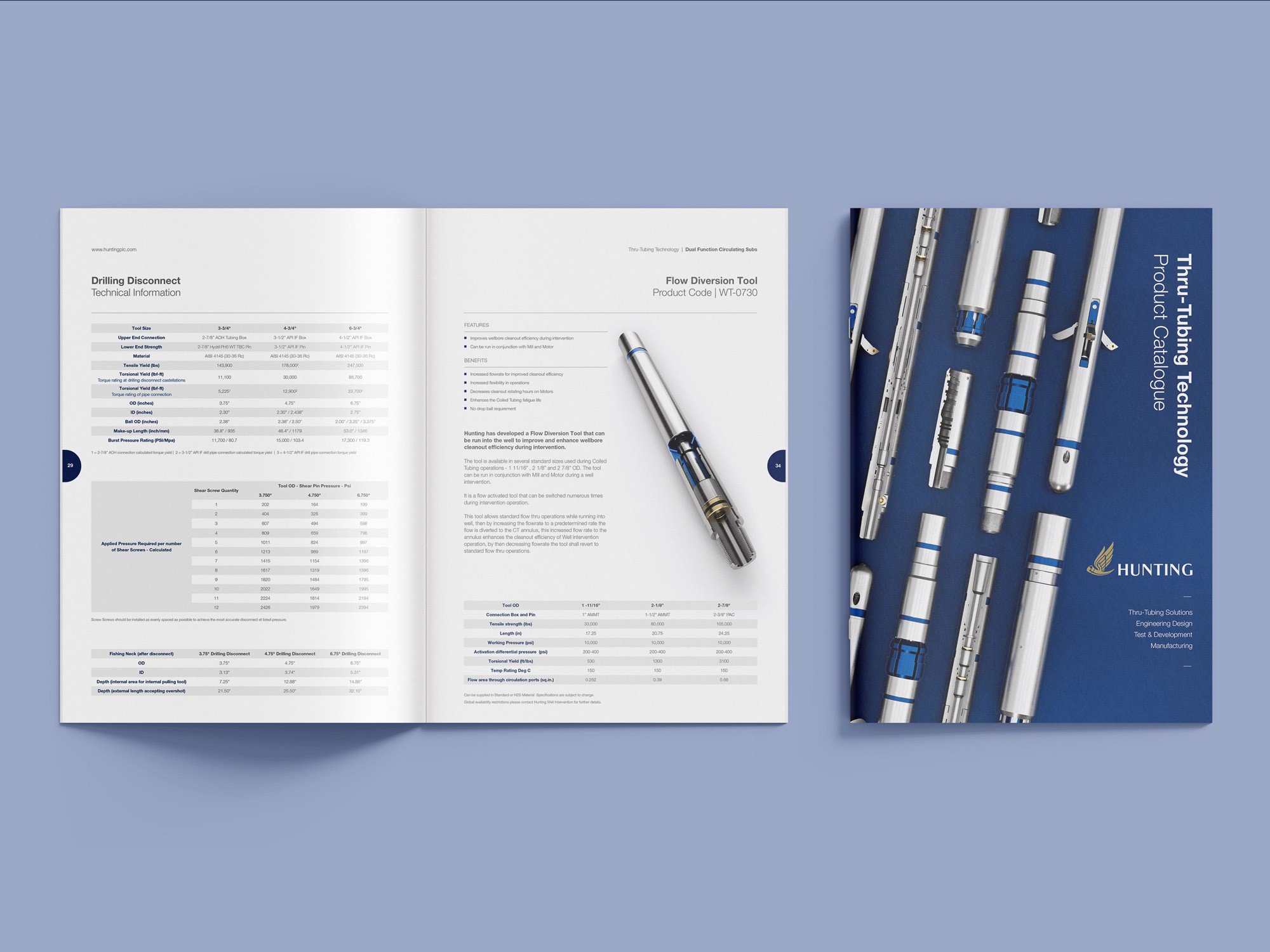 Tool product catalgue with technical information