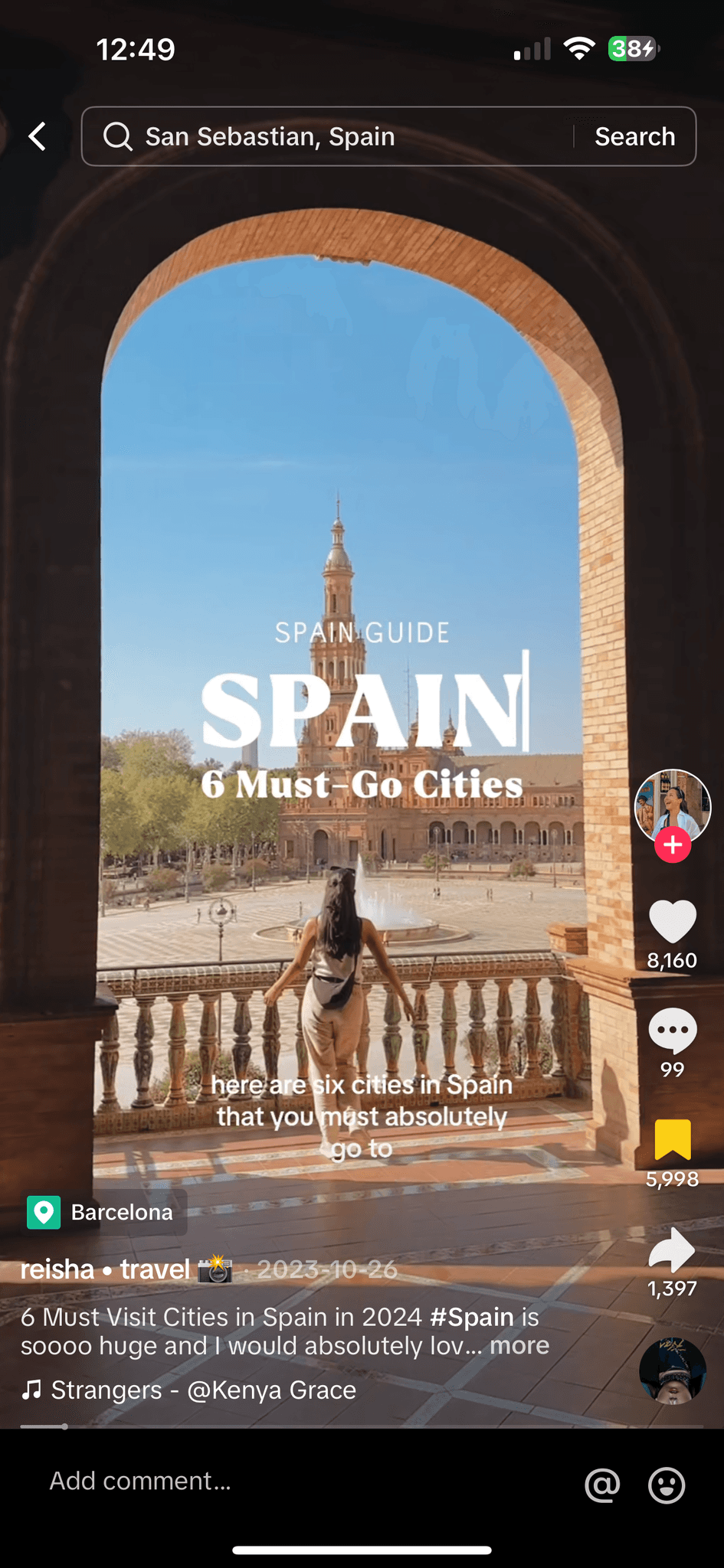 tiktok screenshot spain 6 must go cities