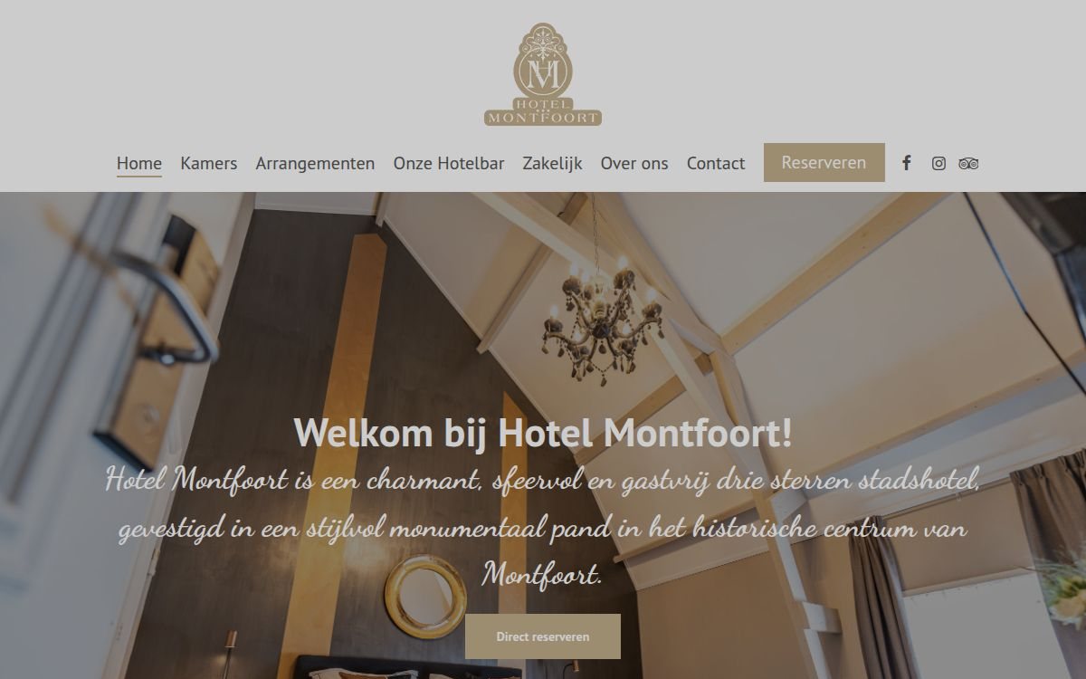 Homepage van hotelmontfoort.nl