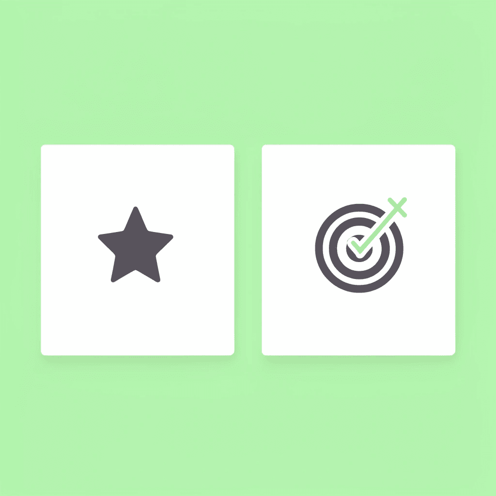 Before: many generic applications with low success. After: fewer aligned applications with high success.