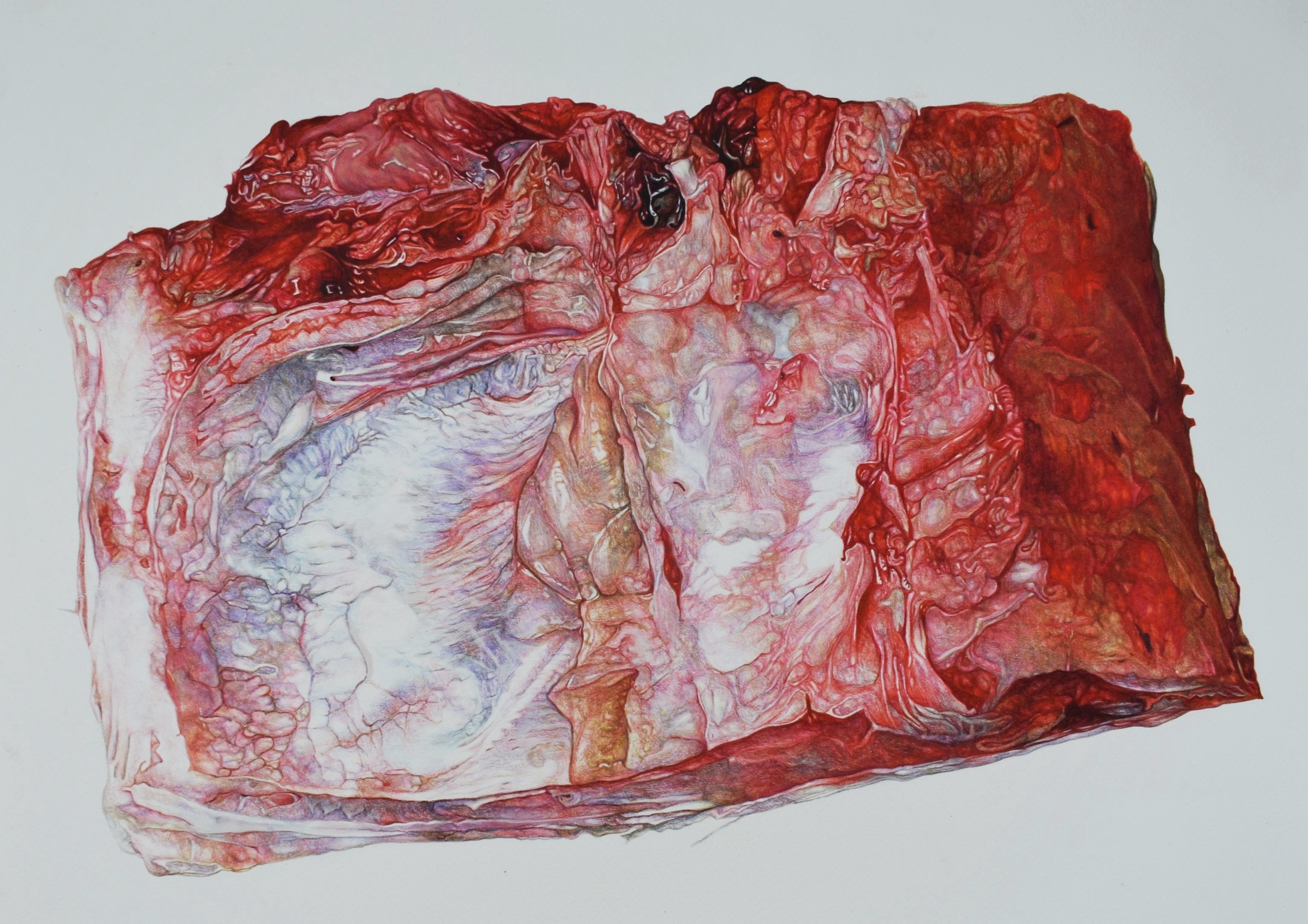 herd of sheep on road painting