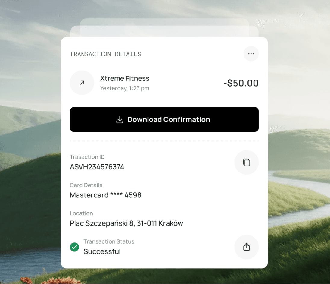 Transactions Receipt