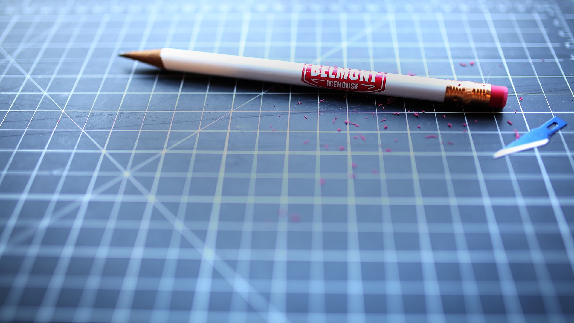 Belmont Icehouse Pencil on work table
