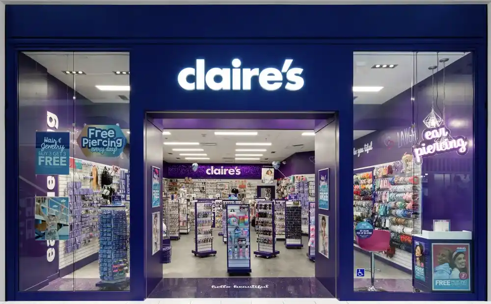 devanture magasin claire's