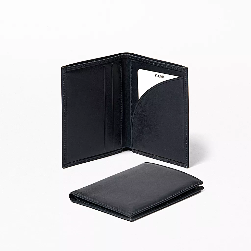 Genuine leather bifold wallet custom branded