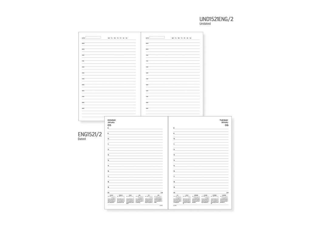 Custom planner pages dated and undated