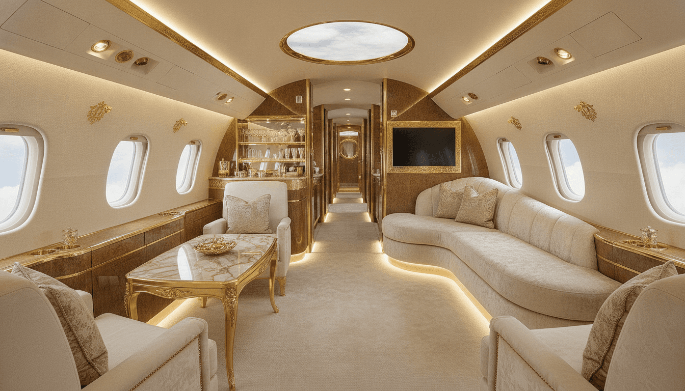 Ultra-luxury VVIP private jet cabin interior - a suite in the sky