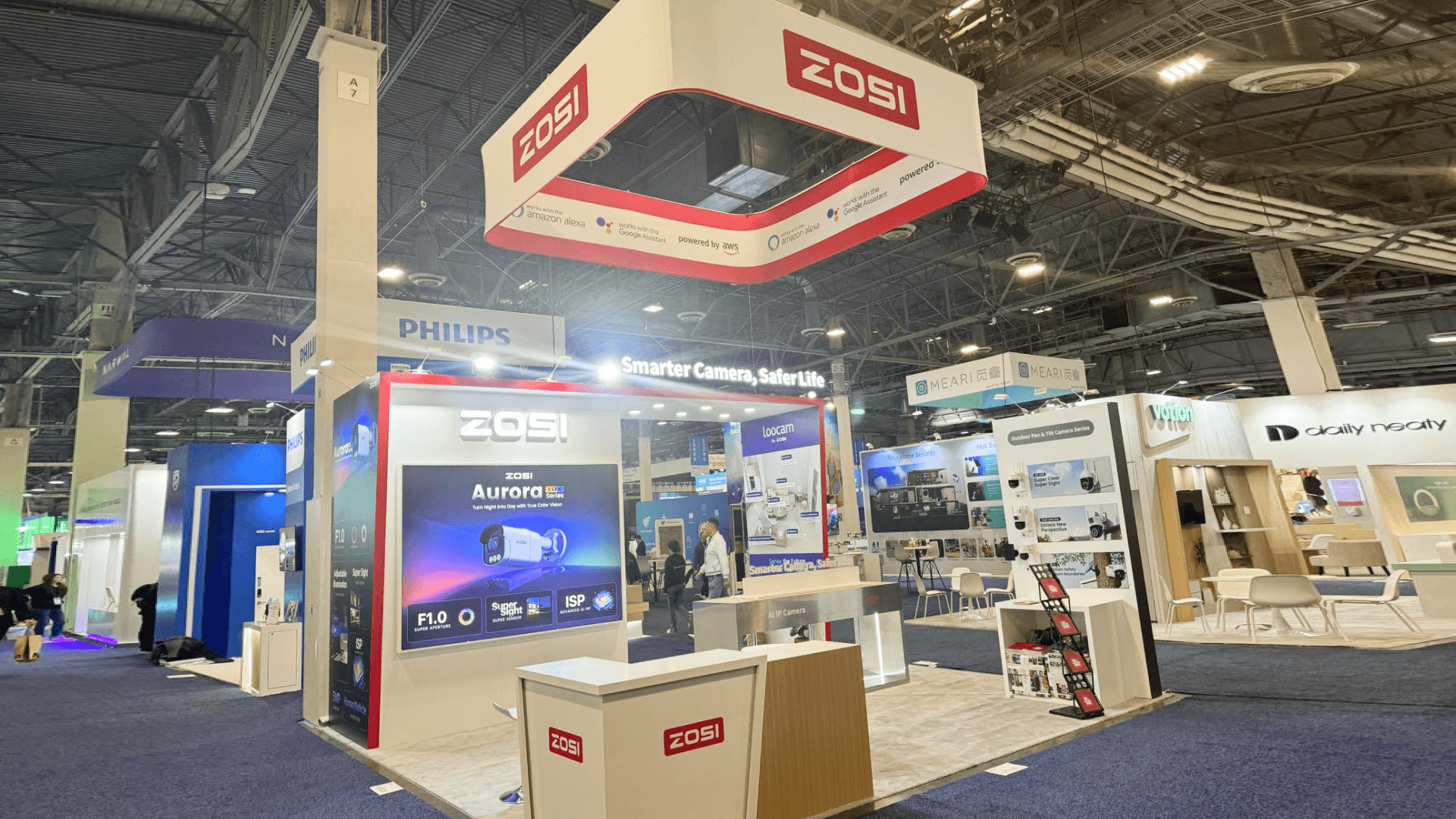 cannabis industry exhibit booth featuring retail-style product shelving and brand display environment