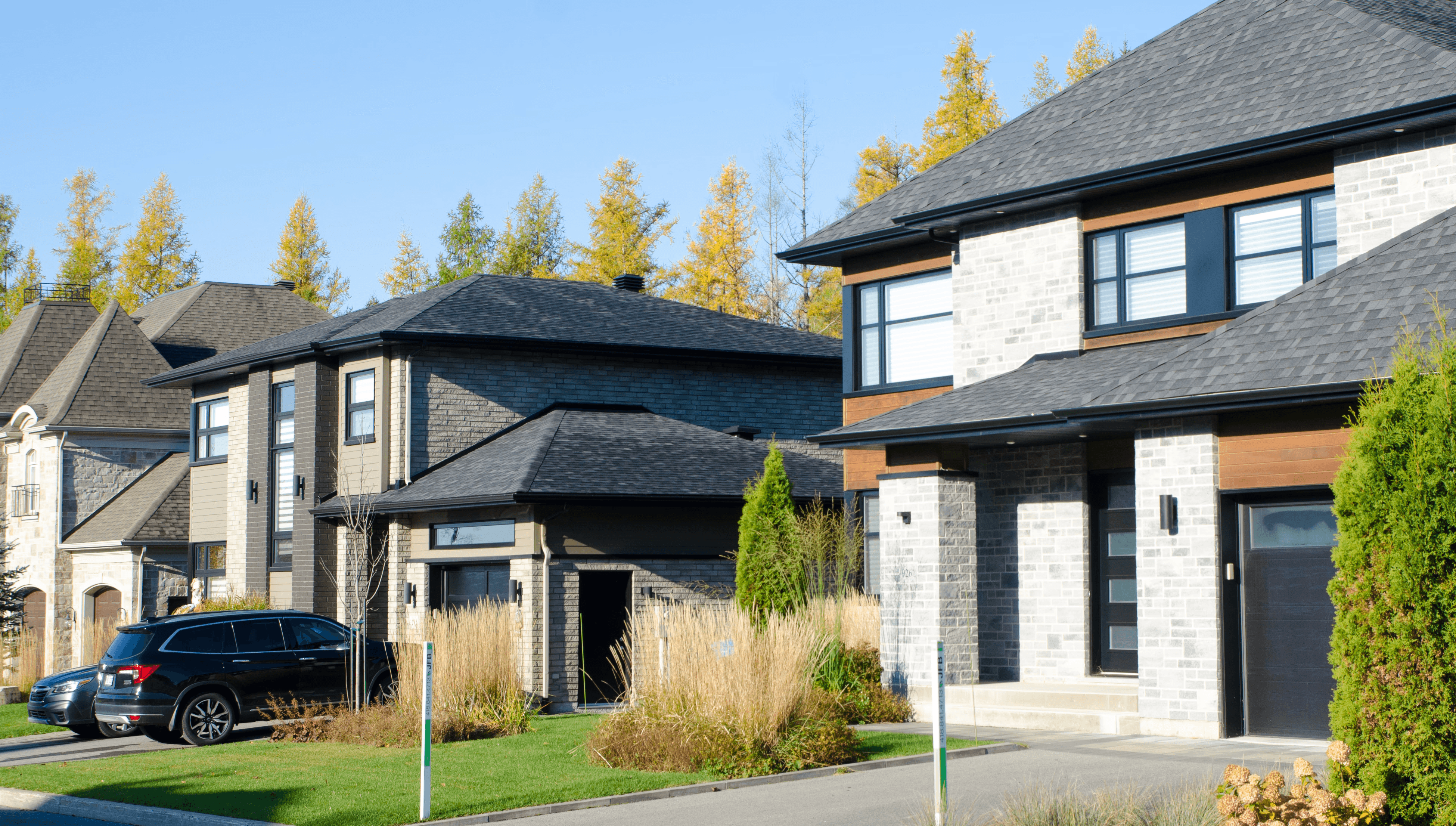 Nice and big modern houses in the suburb