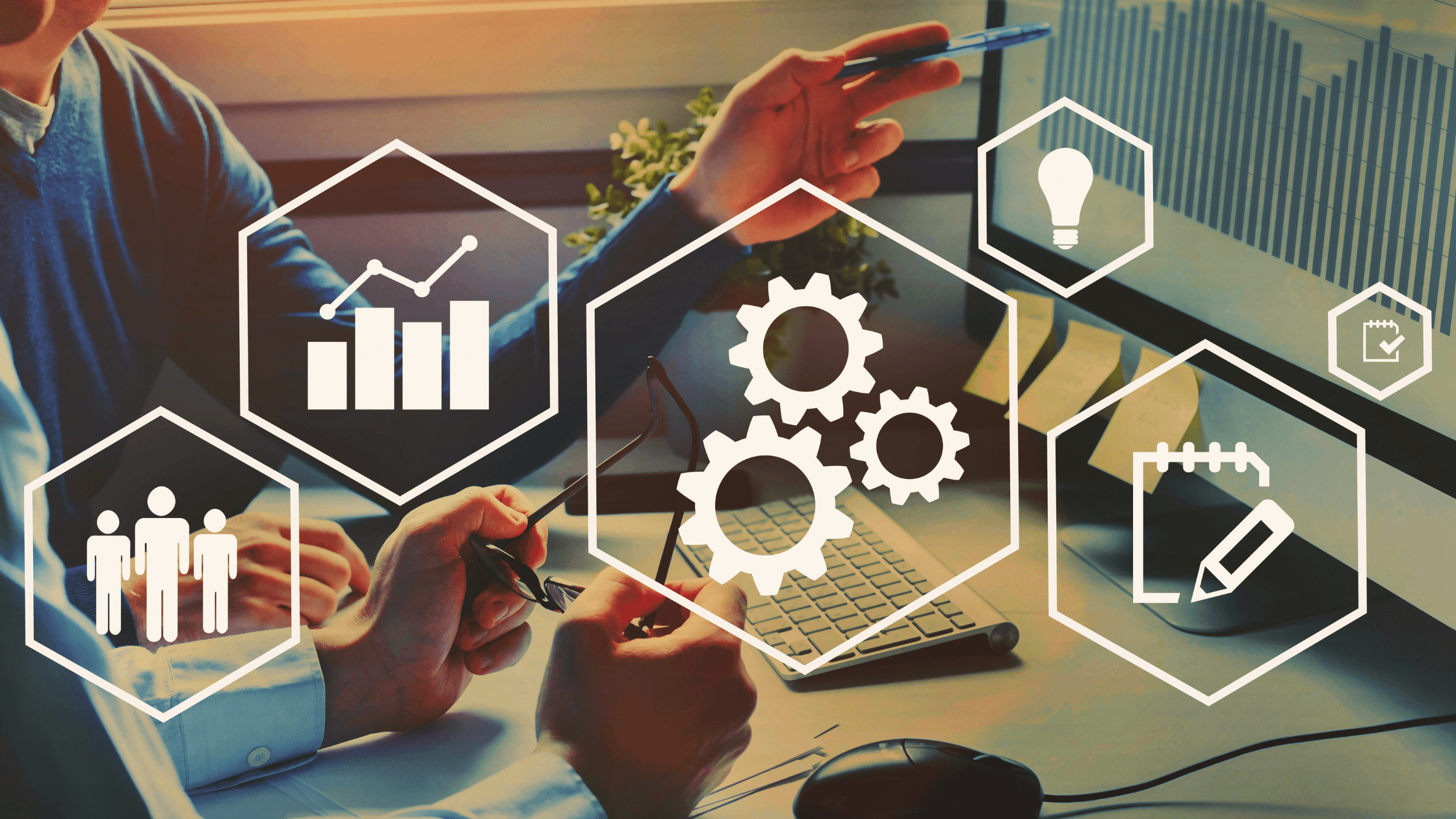 Team collaborating and embracing AI-driven business process automation.