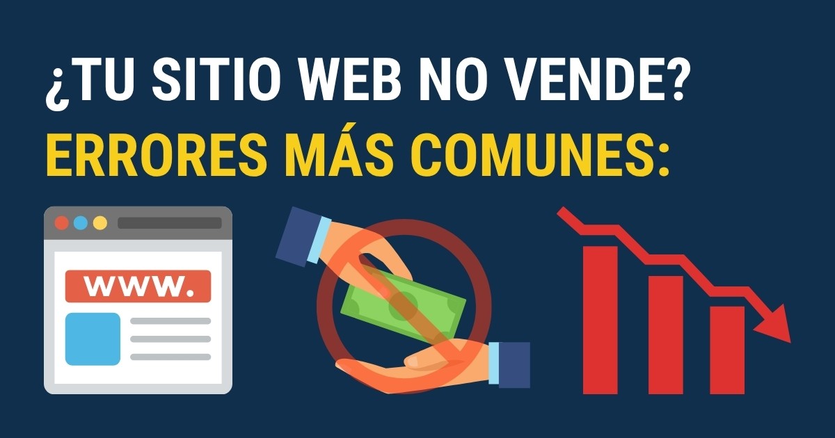 Diseño de portada para artículo de Fresa Marketing que analiza por qué muchos sitios web no venden y revela los errores más comunes que afectan la conversión online de negocios en Panamá