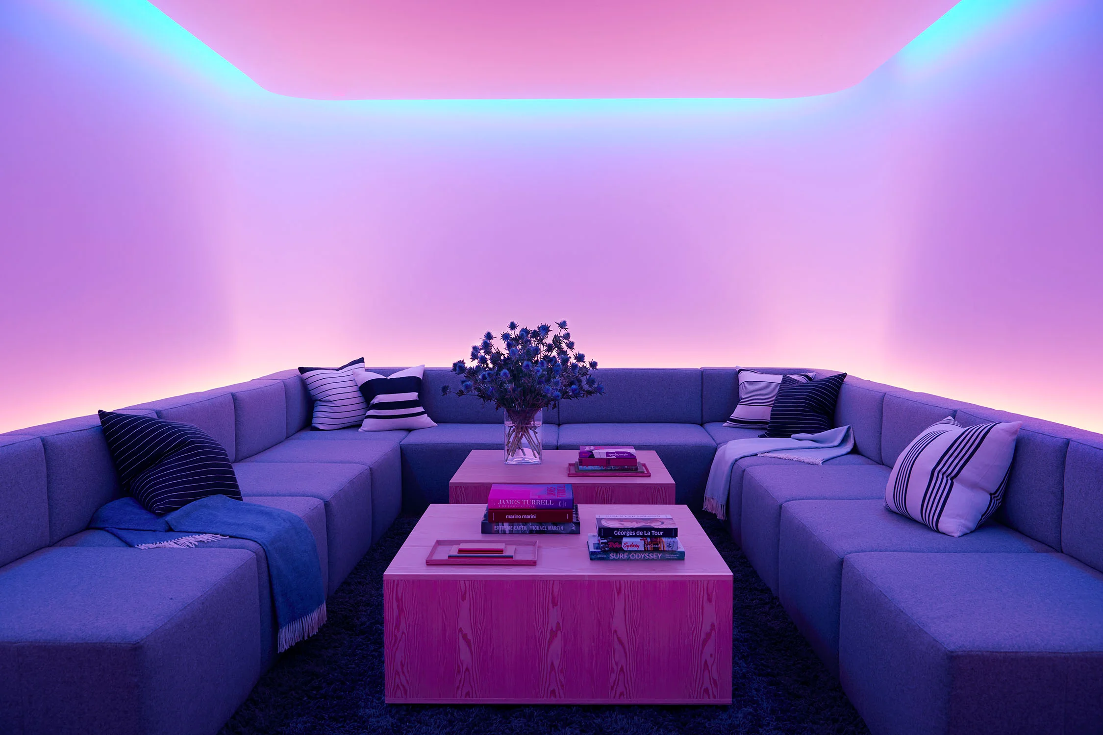 85 Broad wellness lounge with ambient lighting