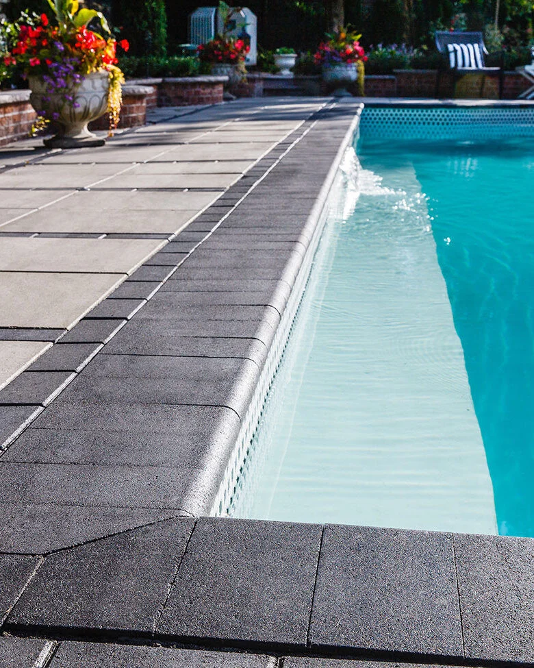 Image of a pool at dusk