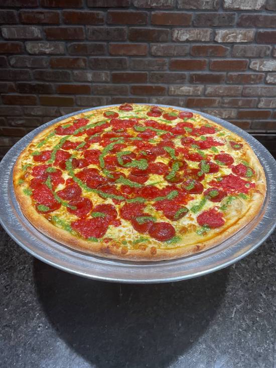 Pepperoni pesto Pizza (18")