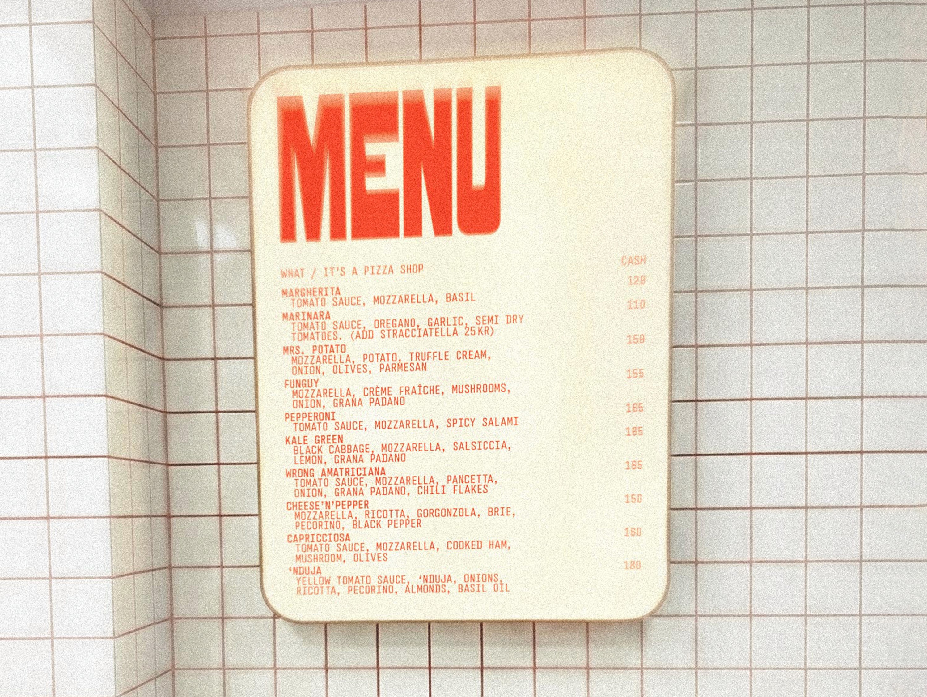 Baked Menu Light Box